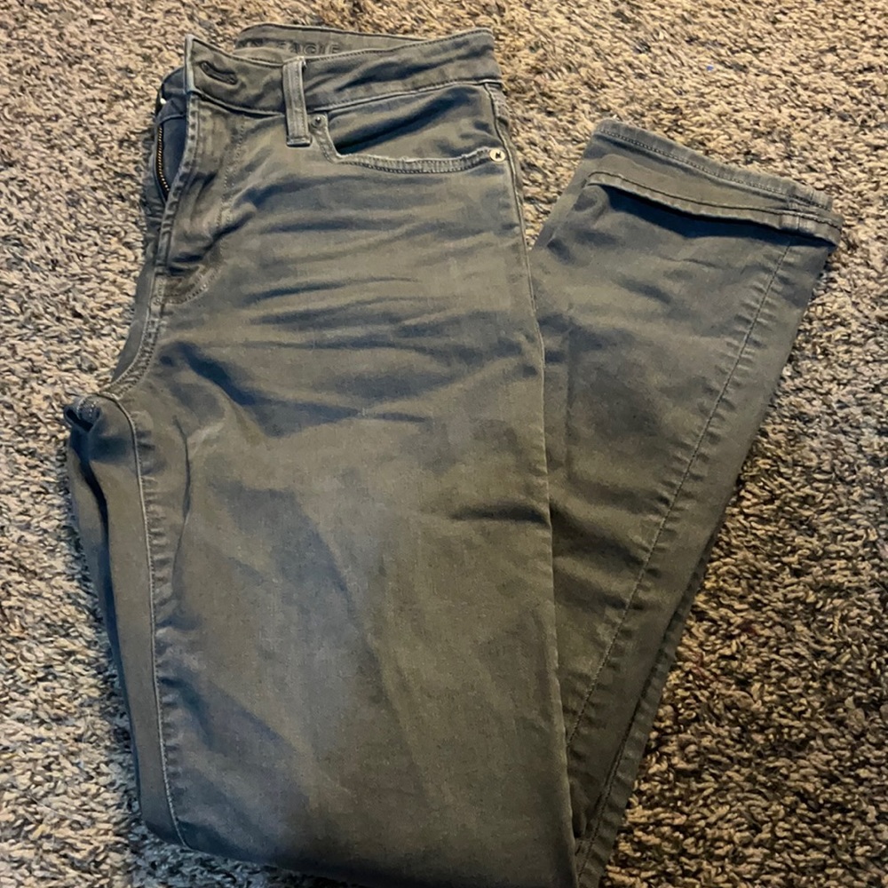 Men’s AE Denim Khakis Gray Slim Fit 28x32